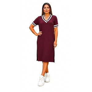 Zurity Womens V-Neck Sporty T-Shirt Dress