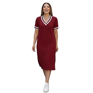 Zurity Womens V-Neck Sporty T-Shirt Dress