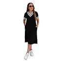 Zurity Women39s V-Neck Sporty T-Shirt Dress 