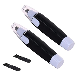nose ear hair trimmer trimmer for effortless trimming stainless steel blades ergonomic grip amp handling pack of 2 set color may vary