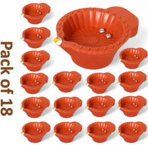 zuru bunch water sensor diya set pack of 18 plastic pack of 18 table diya set height 15 inch