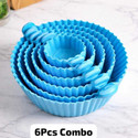 ZUSTPACK 6 Pieces Silicone Liners Round Food