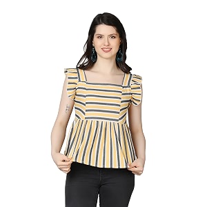 ZUVINO Striped Cotton Tops for Women