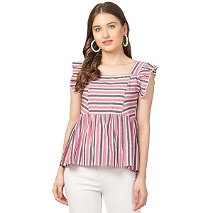ZUVINO Striped Cotton Tops for Women