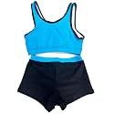 ZUYPSK Girls 2-Piece Athletic Leotard Tracksuit Sleeveless Tank Tops with Shorts Set Gymnastics Dance Sports Workout Outfts