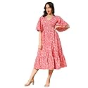 ZWERLON Beautiful Floral Pattern Midi