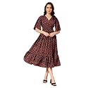 ZWERLON Beautiful Floral Pattern Midi