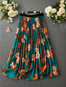 ZWERLON Floral Print Women A-line Multicolor Skirt