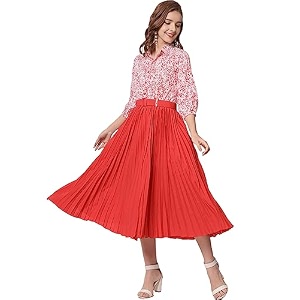 ZWERLON Girls A-line Midi Dress