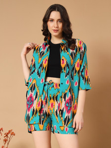 ZWERLON Shirt Regular Shorts Co-ords Set with