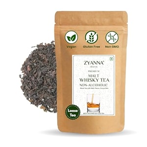 zyanna malt whisky tea  loose leaf black tea with natural malt flavor amp cocoa skin 100g  35oz  50 cups  non-alcoholic aromatic blend for whisky lovers amp enthusiasts