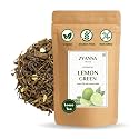 Zyanna Lemon Green Tea-Premium Green Tea with Lemon Peels(2.35oz-100g-50 Cups) Long Leaves Loose -Natural Ingredients|Refreshing and Energizing|Brew Hot or Iced Both