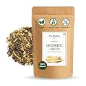 Zyanna Licorice Tea – Premium Green Tea with Licorice Root | Traditional Loose Leaf Mulethi Chai | Naturally Sweetened | Herbal Wellness Blend | 3.53oz / 100g – 50 Cups