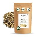 Zyanna Licorice Tea – Premium Green Tea with Licorice Root | Traditional Loose Leaf Mulethi Chai | Naturally Sweetened | Herbal Wellness Blend | 3.53oz / 100g – 50 Cups