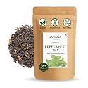 ZYANNA Peppermint Tea - Premium Black Tea Infused With Peppermint Leaves(100 Gram-50Cups) Mint, Natural Ingredients, Brew Hot Or Cold, Loose Tea - Refreshing Flavour, Relaxing