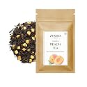 ZYANNA Peach Tea - Green Tea with Freeze-dried Peach(100gm) -Exotic Fruit Infusion Herbal Tea, Delicious, Nutritious with Antioxidant Benefits-(Peach-100gm)