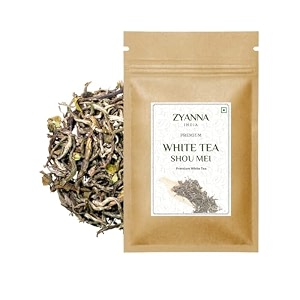 zyanna white tea - high in antioxidants delicate aroma versatile brewing - boost your well-being with this exquisite and refreshing beverage - white 100gm loose