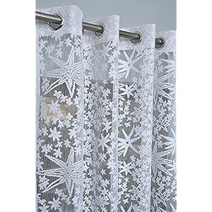 transparent curtains 5 feet long set of 1 pcs  white sheer window curtains for living room bedroom  lightweight 5 feet long drapes for home decoration
