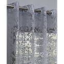Transparent Curtains 5 Feet Long Set of 1 Pcs | Grey Sheer Window Curtains for Living Room, Bedroom | Lightweight 5 Feet Long Drapes for Home Decoration