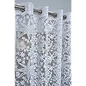 Transparent Curtains 5 Feet Long Set of 1 Pcs | White Sheer Window Curtains for Living Room, Bedroom | Lightweight 5 Feet Long Drapes for Home Decoration