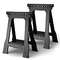 ZYJOYY Saw Horses 2 Pack Folding Heavy Duty (1000lbs/pair with Wide Stance Legs)