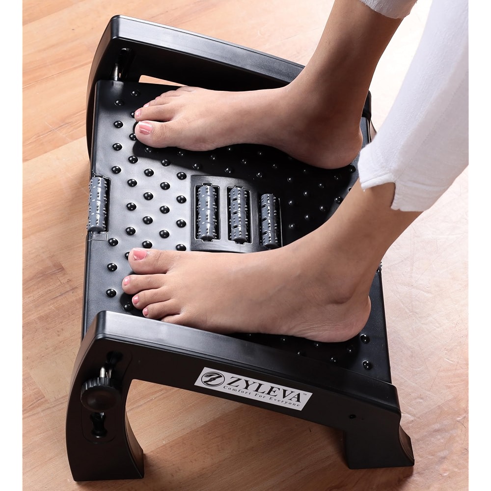 Adjustable Foot Rest Under Table | Ergonomic Footrest for Office Desk ...