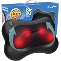 Zyllion ZMA-13 Back and Neck Massager with Heat for Pain Relief, Black