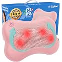 Zyllion ZMA-13 Back and Neck Massager with Heat for Pain Relief, Pink