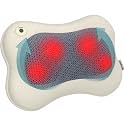 Zyllion ZMA-13 Back and Neck Massager with Heat for Pain Relief, Cream