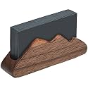 Business Card Holder Card Organizer for Office Desk Hills Shape Rosewood Wallet