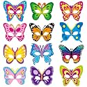 ZYOZIQUE 12 Piece Butterfly Theme Birthday Masks - Kids Butterfly Party Decorations