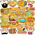 Zyozique 27 Pcs Mehandi for Photoshoot Haldi Props for Bride and Family,Bride to Be Props-Photobooth Marriage Propss for Wedding-Haldi, Mehndi, Sangeet, Photo Booth