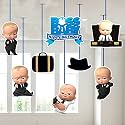 Zyozique Boss Baby Happy Birthday Ceiling Hanging Streamers Kids Theme for Baby Shower Birthday Decorations Supplies (Pack of 8)