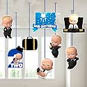 Zyozique Boss Baby Second Birthday Ceiling Hanging Streamers Kids Theme for Baby Shower 2nd Birthday Decorations Supplies (Pack of 8)