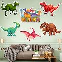 Zyozique Dinosaur Theme Birthday Cardstock Cutout with Glue Dot for Kids Theme for Baby Shower Happy Birthday Decorations Supplies (Set of 8)