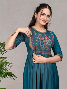 zyqo Women Fit and Flare Multicolor Midi