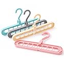 ZYRON Multi-Color 4 PC Hanger Set - Space Saving Clothes Hanger Organizer for Shirts, T-Shirts, Dresses Durable Plastic Wardrobe Hangers
