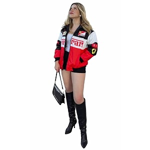ZYROX Red White F1 Speed Printed Jacket