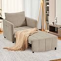 ZZW Sleeper Chair 84" Extra Long Convertible Chair Bed Upgraded 3-in-1 to 4-in-1 Pull Out Chair &amp; Single Sofa Bed for Adult Sleeping Chairs for Living Room &amp; Small Space
