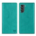 ZZXX for Galaxy S21 FE Wallet Case Strong Magnetic 6.4 inch,Lake Blue