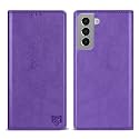 ZZXX for Galaxy S21 Plus Wallet Case Strong Magnetic 6.7 inch,Purple